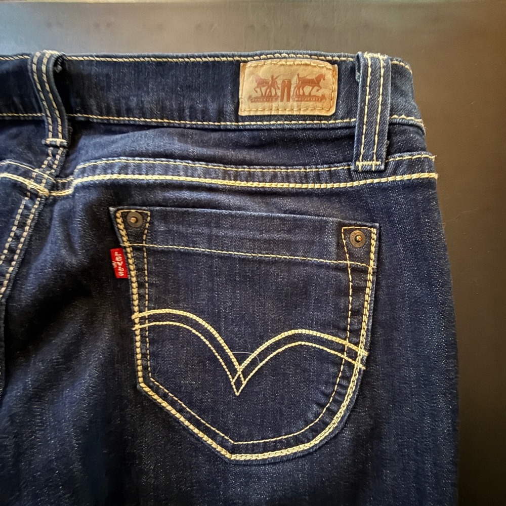 Levis‎ 524 Too Superlow Jeans Dark Wash Denim W32 L32 Low Rise Straight Leg